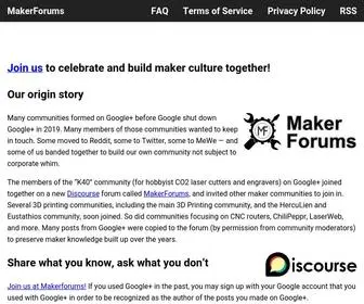 Makerforums.info(Maker forums) Screenshot