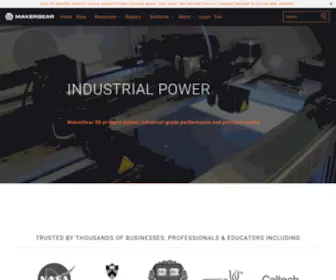 Makergear.com(3D Printers) Screenshot