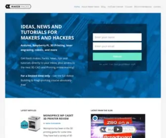 Makerhacks.com(Ideas, news and tutorials for makers and hackers) Screenshot