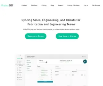 Makeros.com(Collaboration Platform for 3D Printing Businesses) Screenshot