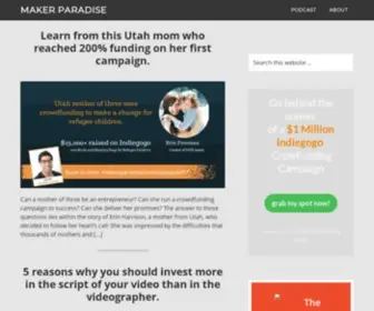 Makerparadise.com(Chat with successful crowdfunders around the world) Screenshot