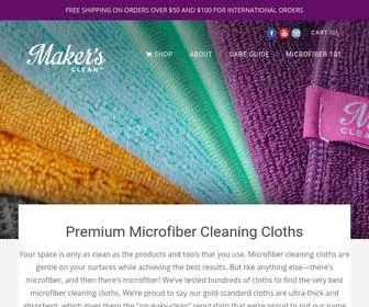Makersclean.com(Premium Microfiber Cleaning Cloths & Towels) Screenshot
