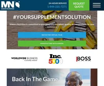 Makersnutrition.com(Vitamin & Supplement Manufacturer) Screenshot