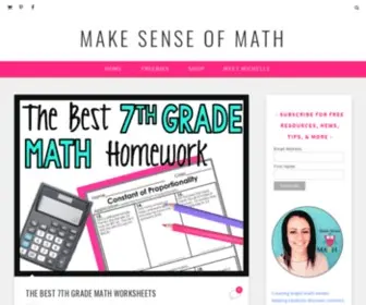 Makesenseofmath.com(Make Sense of Math) Screenshot