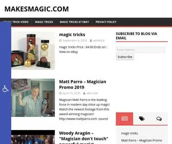 Makesmagic.com(Magic tricks & Advice) Screenshot