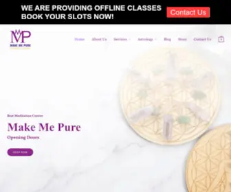 Makesmepure.com(Best Meditation Centre in Delhi) Screenshot