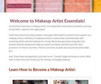 Makeupartistessentials.com(How to Become a Makeup Artist) Screenshot