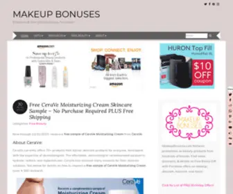 Makeupbonuses.com(Makeup Bonuses finds Discounts and Free Gifts with Purchase) Screenshot