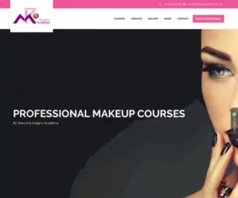 Makeupnhaircourses.com(Manisha Kolge's Academy) Screenshot