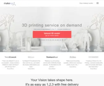 Makexyz.com(Online 3D Printing Service) Screenshot
