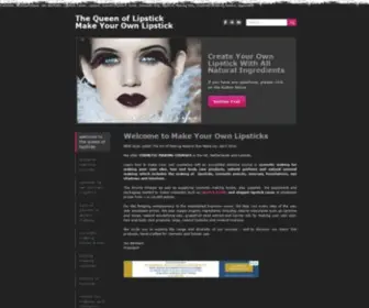 Makeyourownlipstick.com(The Queen of Lipstick​Make Your Own Lipstick) Screenshot