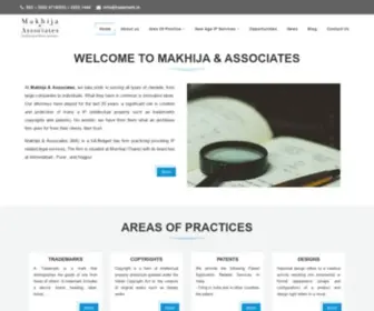 Makhijaandassociates.com(Trademark Registration Firm India) Screenshot