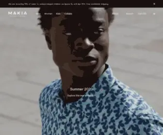 Makia.com(Official website of Makia Clothing) Screenshot