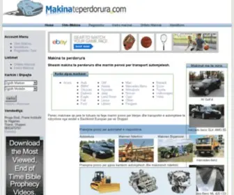 Makinateperdorura.com(Makina te Perdorura) Screenshot