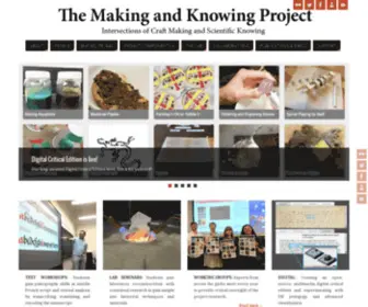 Makingandknowing.org(Intersections of Craft Making and Scientific Knowing) Screenshot