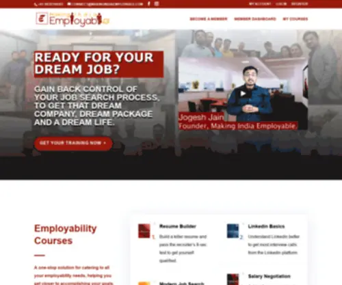 Makingindiaemployable.com(Making India Employable) Screenshot