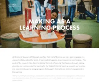 Makinginmuseums.org(Making as a Learning Process) Screenshot