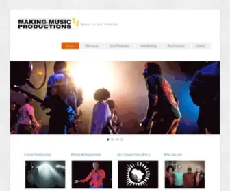 Makingmusic.co.za(Making Music Productions) Screenshot