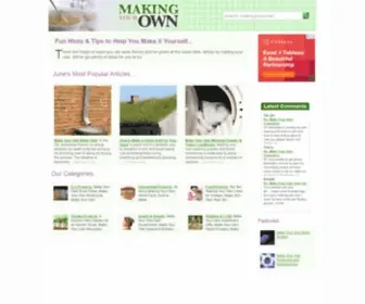 Makingyourown.co.uk(Great Ways to Save Money and the Environment) Screenshot