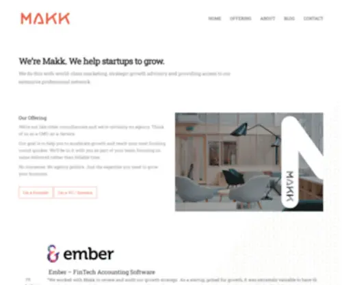 Makk.co(Fractional CMOs for Startups) Screenshot