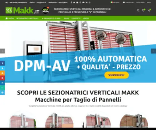 Makk.it(Sezionatrici Verticali per Taglio e Fresatura a V di Pannelli) Screenshot