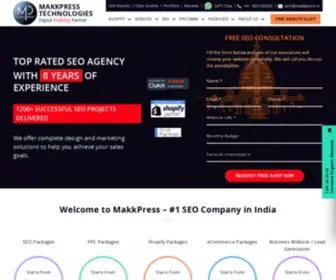 Makkpress.in(Search Engine Optimization Company in Delhi) Screenshot