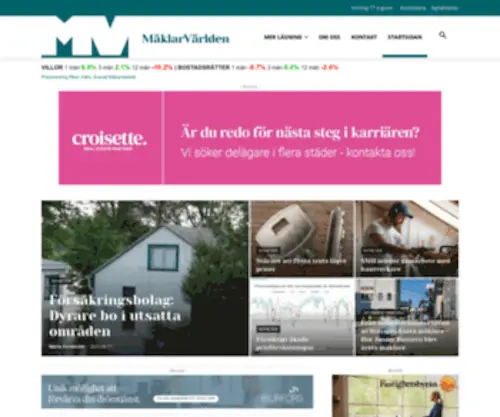 Maklarvarlden.se(Mäklarvärlden) Screenshot