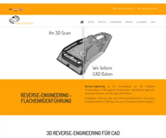 Mako-Technics.com(Flächenrückführung von 3D Scan in CAD bei Mako) Screenshot