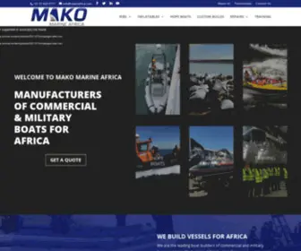 Makoafrica.com(Manufacturer of commercial & military boats for Africa) Screenshot