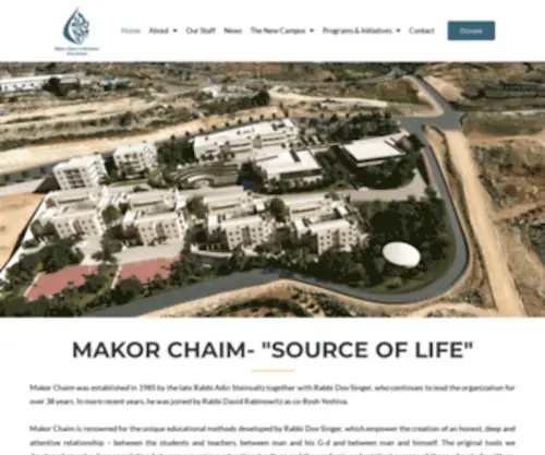 Makorchaim.org(Choose Life) Screenshot