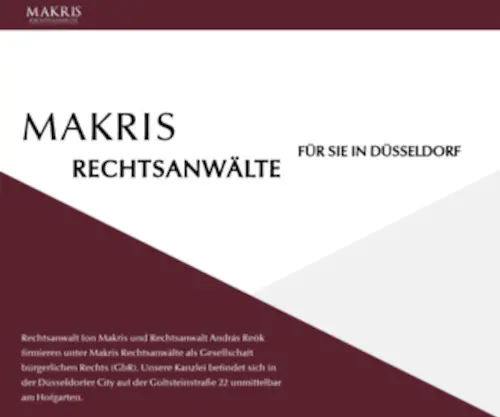 Makris.de(MAKRIS Rechtsanwälte in Düsseldorf) Screenshot