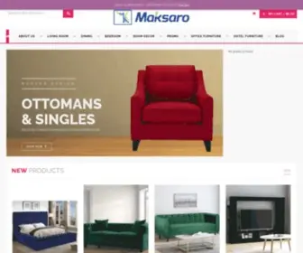 Maksaro.com(Furniture store in Lagos) Screenshot