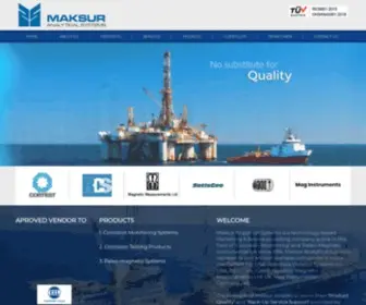 Maksur.com(Maksur Analytical Systems) Screenshot