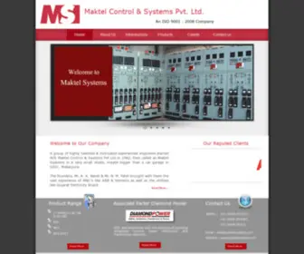 Maktelsystems.com(Maktel Control & Systems Pvt) Screenshot