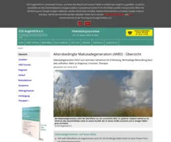 Makuladegeneration.org(Was man als Betroffener wissen sollte) Screenshot