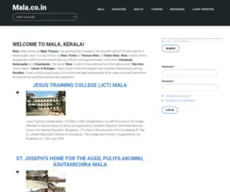 Mala.co.in(Community Website of Mala Thrissur (Mala Trichur)) Screenshot