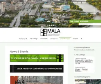 Mala.net(Manitoba Association of Landscape Architects) Screenshot