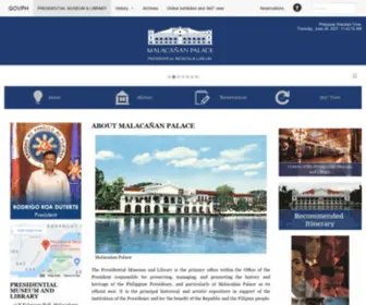 Malacanang.gov.ph(Presidential Museum and Library) Screenshot