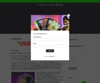 Malachiyorkbooks.com(Malachi York Books) Screenshot