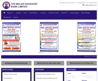 Maladbank.com(The Malad Sahakari Bank Limited) Screenshot