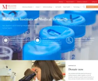 Malaghan.org.nz(The Malaghan Institute of Medical Research) Screenshot