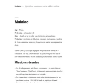 Malaiac.net(Spécialiste ecommerce) Screenshot