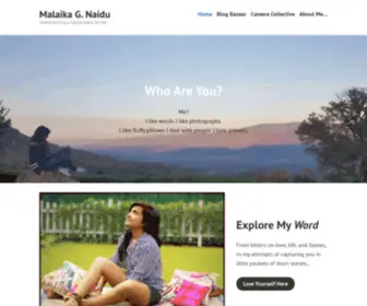 Malaikagnaidu.com(Slowly etching a digital space for me) Screenshot