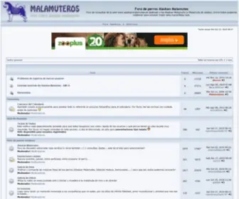 Malamuteros.com(Foro de la web de www.alaskanmalamutes.es de la raza Alaskan Malamute (o malamute de Alaska)) Screenshot