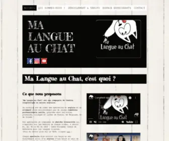 Malangueauchat.eu(Ma Langue au Chat) Screenshot