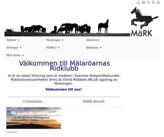 Malaroarnasridklubb.com(Mälaröarnas RK) Screenshot