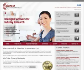 Malatest.com(Program Evaluations) Screenshot