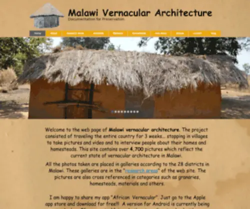 Malawiarchitecture.com(This web page) Screenshot