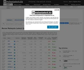 Malaysiastock.biz(KLSE share price) Screenshot