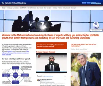 Malcolm-MCDonald.com(Professor Malcolm McDonald strategic marketing plans market segmentation key account management) Screenshot